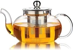 Glazen Theepot Met Filter (RVS) - 1.2 Liter - Thee Infuser – Borosilicaat – Anti-druppel Tuit -Koffie en Thee Verkoop 1200x824 2
