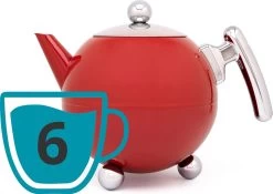 Bredemeijer - Theepot Bella Ronde 1,2L Carmine Red- Dubbelwandig -Koffie en Thee Verkoop 1200x848 1