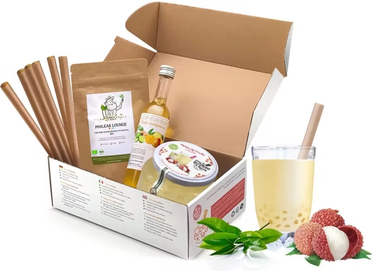 Bubble Tea Kit - Boba Thee Kit: Lychee - Cadeau Idee 4 Bubble Tea Kit - Boba Thee Kit: Lychee - Cadeau Idee - Afbeelding 2