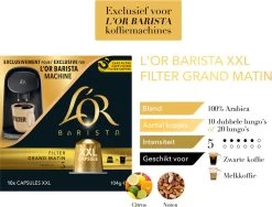 L'OR BARISTA XXL Filter Grand Matin (5) - 5 X 10 Koffiecups -Koffie en Thee Verkoop 1200x913