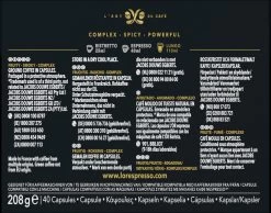 L'OR Lungo Estremo Koffiecups - Intensiteit 10/12 - 4 X 40 Capsules -Koffie en Thee Verkoop 1200x942 1