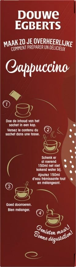 Douwe Egberts Verwenkoffie Cappuccino Oploskoffie - 5 X 10 Zakjes -Koffie en Thee Verkoop 343x1200
