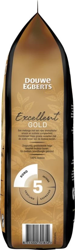 Douwe Egberts Excellent Gold Koffiebonen - 5/9 Intensiteit - 4 X 1kg -Koffie en Thee Verkoop 362x1200