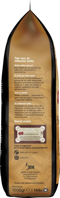 Douwe Egberts Excellent Gold Koffiebonen - 5/9 Intensiteit - 4 X 1kg -Koffie en Thee Verkoop 364x1200 2