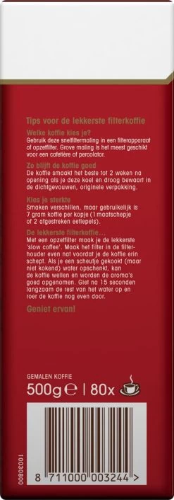 Douwe Egberts Aroma Rood Filterkoffie - 6 X 500 Gram 13 Douwe Egberts Aroma Rood Filterkoffie - 6 X 500 Gram -Koffie en Thee Verkoop 420x1200 2