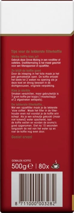 Douwe Egberts Aroma Rood Grove Maling Filterkoffie - 6 X 500 Gram -Koffie en Thee Verkoop 421x1200