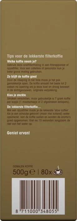 Douwe Egberts Excellent Filterkoffie - 6 X 500 Gram -Koffie en Thee Verkoop 421x1200 3