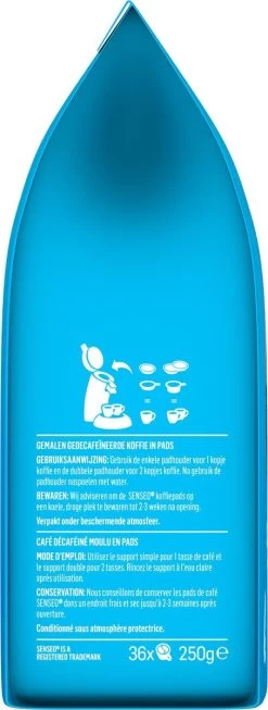 Senseo Decaf Koffiepads - 5/9 Intensiteit - 10 X 36 Pads -Koffie en Thee Verkoop 454x1200