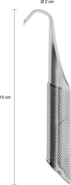 Krumble Theezeef - Hangend - Pijp - Theezeefje - Thee Ei - Tea Infuser - Kruidenfilter - Voor Losse Thee - RVS - Zilver - 4 X 2 X 15 Cm -Koffie en Thee Verkoop 465x1200