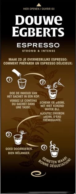 Douwe Egberts Espresso Sticks Oploskoffie - 6 X 25 Zakjes -Koffie en Thee Verkoop 471x1200