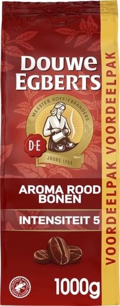 Douwe Egberts Aroma Rood Koffiebonen - 4 X 1000 Gram - Extra Grote Verpakking -Koffie en Thee Verkoop 472x1200