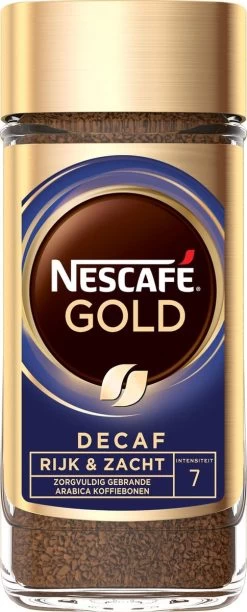 Nescafé Gold Decafé Oploskoffie - 6 Potten à 100 Gram -Koffie en Thee Verkoop 484x1200 1