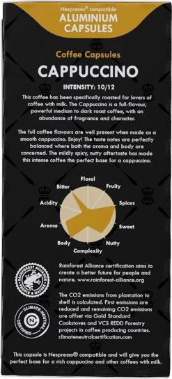 Gran Maestro Italiano - Cappuccino - Koffiecups - Nespresso Compatibel Capsules - Intense Smaak - 6 X 20 Cups -Koffie en Thee Verkoop 546x1200