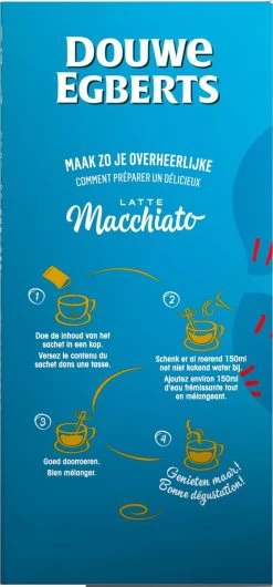 Douwe Egberts Verwenkoffie Latte Macchiato Oploskoffie - 5 X 8 Zakjes -Koffie en Thee Verkoop 559x1200 1