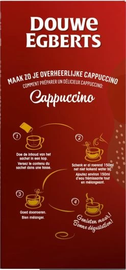 Douwe Egberts Verwenkoffie Cappuccino Oploskoffie - 5 X 10 Zakjes -Koffie en Thee Verkoop 559x1200