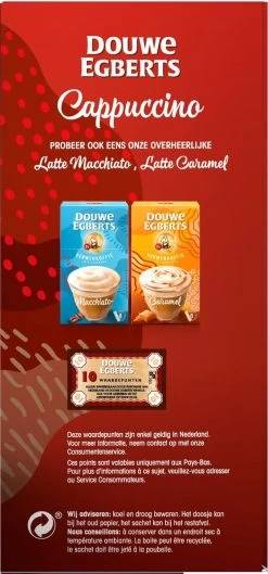 Douwe Egberts Verwenkoffie Cappuccino Oploskoffie - 5 X 10 Zakjes -Koffie en Thee Verkoop 560x1200