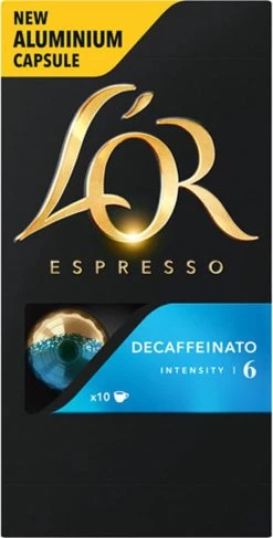 L'OR Espresso Decaffeinato Koffiecups - Intensiteit 6/12 - 10 X 10 Capsules -Koffie en Thee Verkoop 609x1200