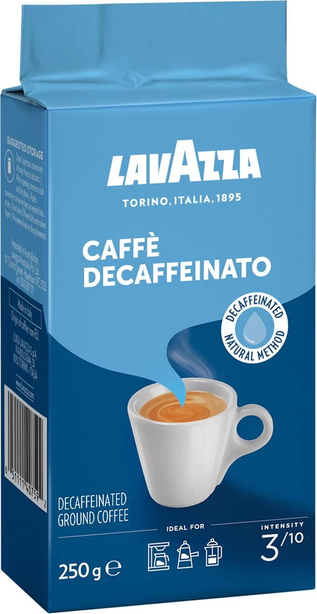 Lavazza Caffe Decaffeinato Filterkoffie - 250 Gram X8 8 Lavazza Caffe Decaffeinato Filterkoffie - 250 Gram X8 - Afbeelding 6