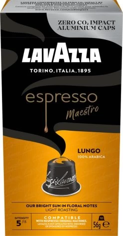 Lavazza Espresso Lungo - Aluminium Nespresso Capsules - 10 Stuks -Koffie en Thee Verkoop 627x1200 1