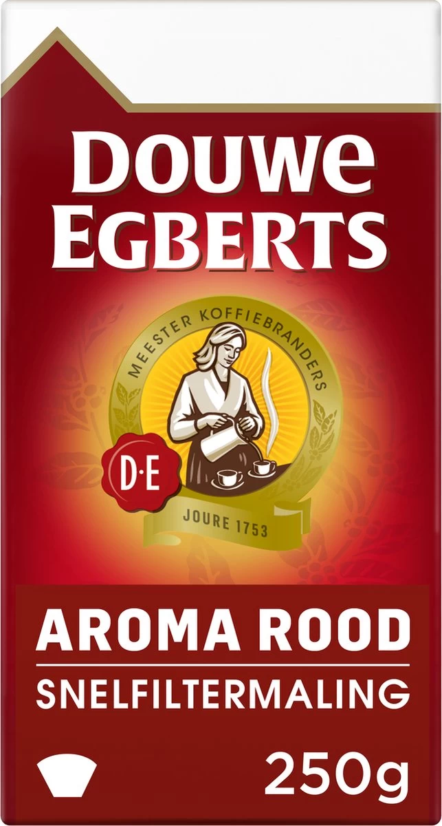 Douwe Egberts Aroma Rood Filterkoffie - 24 X 250 Gram 8 Douwe Egberts Aroma Rood Filterkoffie - 24 X 250 Gram - Afbeelding 6