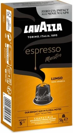 Lavazza Espresso Lungo - Aluminium Nespresso Capsules - 10 Stuks -Koffie en Thee Verkoop 663x1200 1