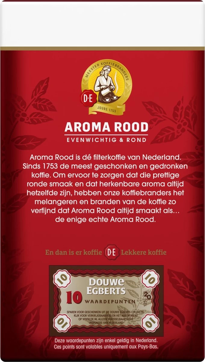 Douwe Egberts Aroma Rood Filterkoffie - 24 X 250 Gram 4 Douwe Egberts Aroma Rood Filterkoffie - 24 X 250 Gram - Afbeelding 2