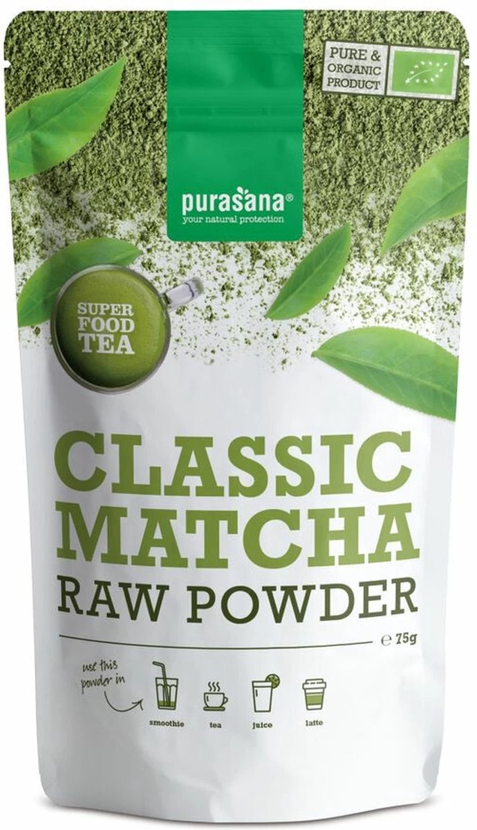 Purasana Matcha Classic Raw Powder 75 Gram 7 Purasana Matcha Classic Raw Powder 75 Gram - Afbeelding 5