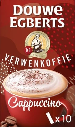 Douwe Egberts Verwenkoffie Cappuccino Oploskoffie - 5 X 10 Zakjes -Koffie en Thee Verkoop 713x1200
