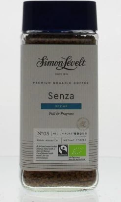 Simon Lévelt | Cafeïnevrije Oploskoffie Premium Organic Coffee - 100g -Koffie en Thee Verkoop 720x1200