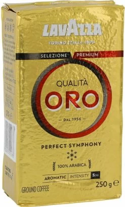 Lavazza Qualita Oro Gemalen / Filterkoffie - 250 Gram Krimp X20 -Koffie en Thee Verkoop 727x1200 2