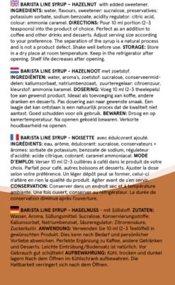 Fitcy | Koffiesiroop | Hazelnoot | Barista Syrup | Zero | Vegan | Vetvrij | Suikervrij | Keto-vriendelijk | Koffie | Siroop | MET DOSEERPOMP | 1L -Koffie en Thee Verkoop 739x1200