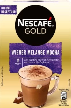 Nescafé Gold Wiener Melange Mocha Oploskoffie - 6 Doosjes à 8 Zakjes -Koffie en Thee Verkoop 793x1200