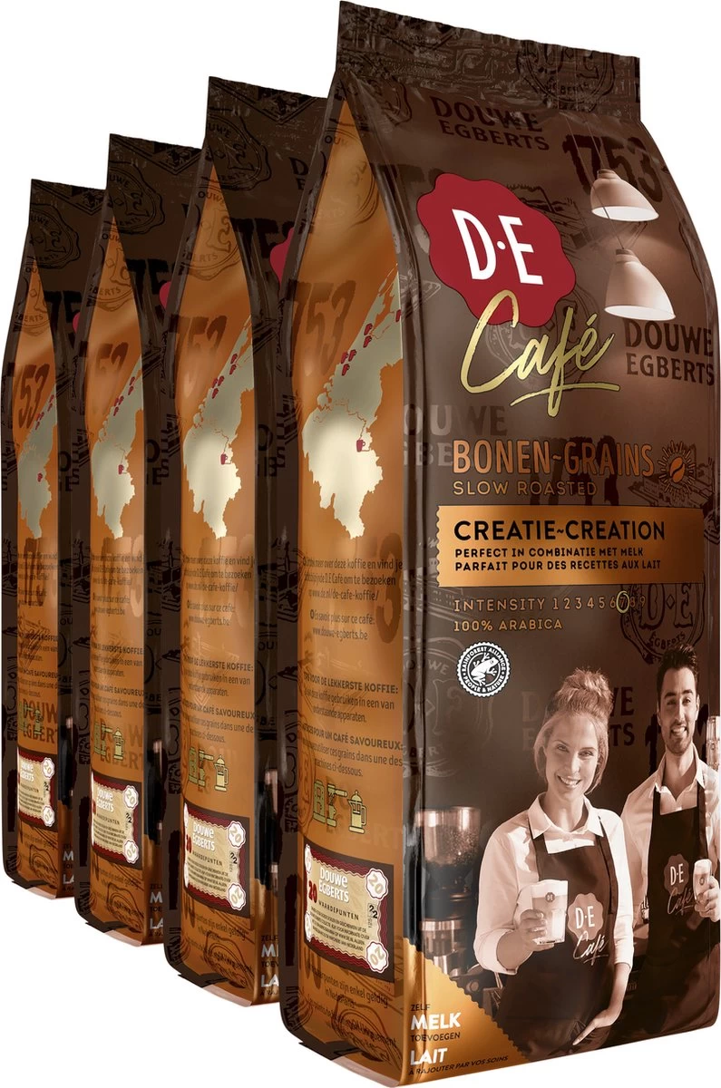 Douwe Egberts D.E Café Creatie Koffiebonen - 7/9 Intensiteit - 4 X 500 Gram 3 Douwe Egberts D.E Café Creatie Koffiebonen - 7/9 Intensiteit - 4 X 500 Gram