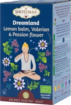 Shoti Maa Balance "Dreamland" - Biologische Kruiden- En Specerijenthee Met Citroenmelisse, Valeriaan En Passiebloem -Koffie en Thee Verkoop 816x1200