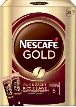 Nescafé Gold Oploskoffie - 6 Doosjes à 25 Zakjes -Koffie en Thee Verkoop 853x1200