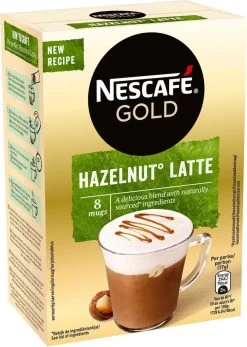 Nescafé Gold Hazelnoot Latte Oploskoffie - 6 Doosjes à 8 Zakjes -Koffie en Thee Verkoop 855x1200 1