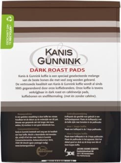 Kanis & Gunnink Dark Roast Koffiepads - 10 X 36 Pads -Koffie en Thee Verkoop 894x1200