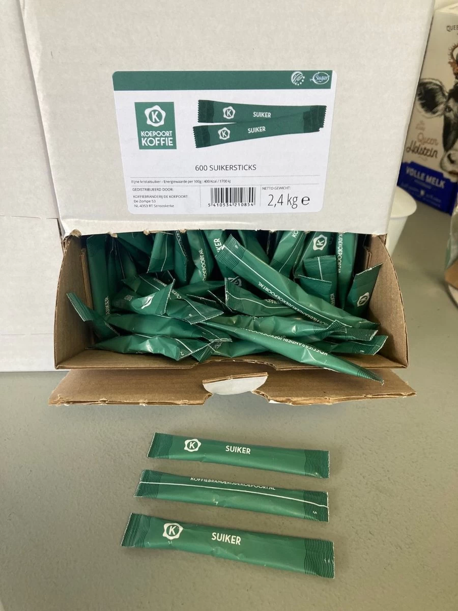 Suikersticks / Suikerzakjes Professional 600 St. A 4 Gram - Koepoort Koffie 3 Suikersticks / Suikerzakjes Professional 600 St. A 4 Gram - Koepoort Koffie