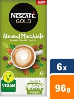Nescafé Gold Almond Macchiato Oploskoffie - 6 Doosjes à 6 Zakjes 15 Nescafé Gold Almond Macchiato Oploskoffie - 6 Doosjes à 6 Zakjes -Koffie en Thee Verkoop 900x1200