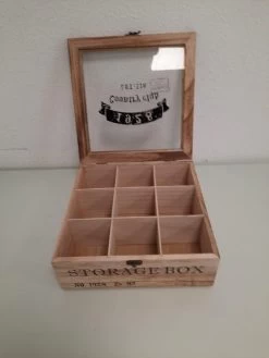 Merkloos Houten Theekist - 9-vaks Theedoos 9 Merkloos Houten Theekist - 9-vaks Theedoos -Koffie en Thee Verkoop 900x1200 7