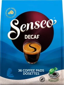 Senseo Decaf Koffiepads - 5/9 Intensiteit - 10 X 36 Pads -Koffie en Thee Verkoop 909x1200