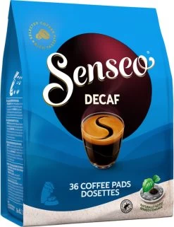 Senseo Decaf Koffiepads - 5/9 Intensiteit - 10 X 36 Pads -Koffie en Thee Verkoop 922x1200