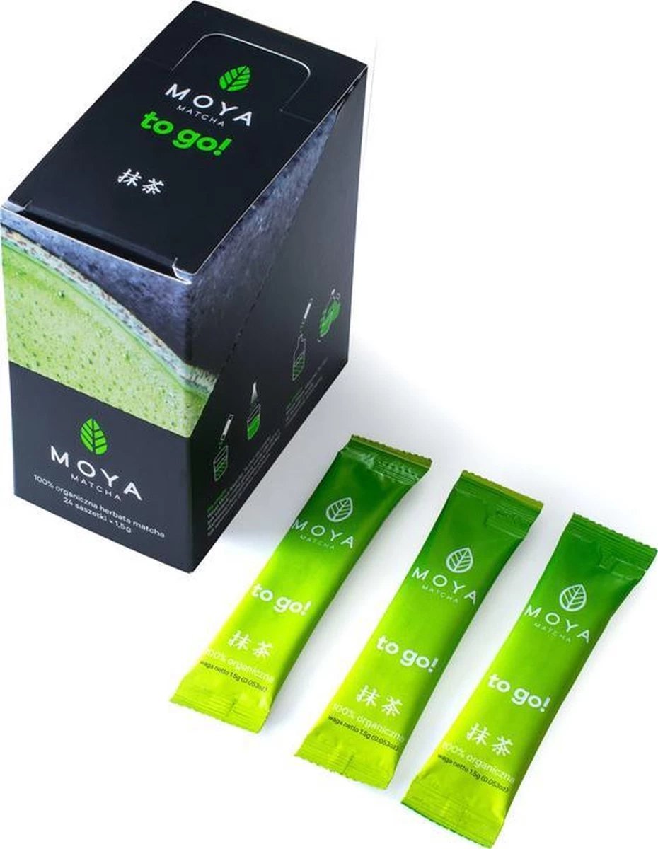 MOYA Matcha Thee To Go! Traditional - 24 Matcha Poeder Zakjes - 1,5 G 4 MOYA Matcha Thee To Go! Traditional - 24 Matcha Poeder Zakjes - 1,5 G - Afbeelding 2